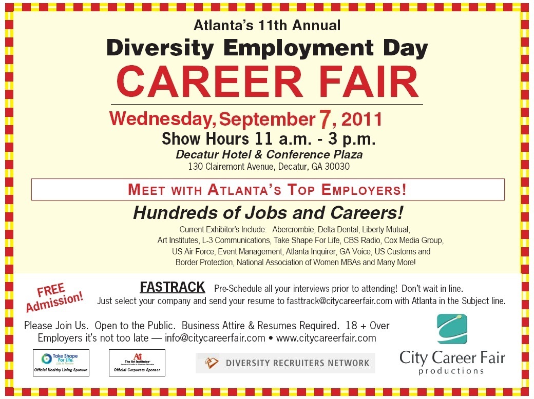 Atlanta's Diversity Employment Day Career Fair - Decatur Hotel and Conference Center, Wednesday, September 7, 2011