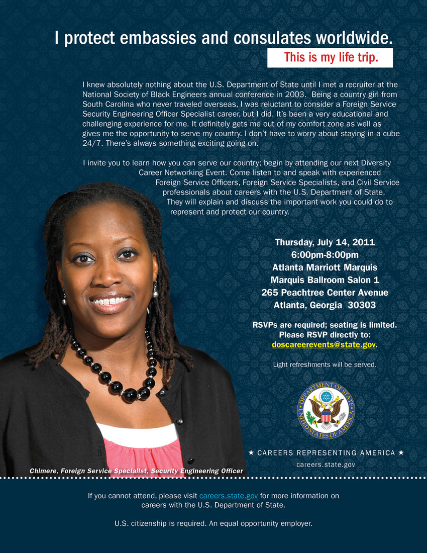 U.S. Department of State Diversity Career Networking Event - Atlanta, GA - July 14, 2011