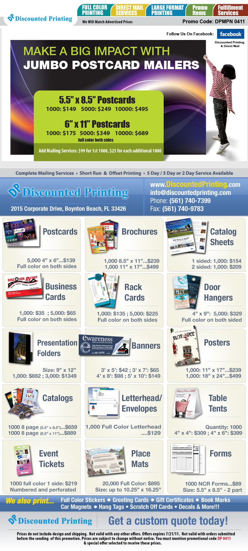 Make An Impact With Jumbo Postcards From DiscountedPrinting.com