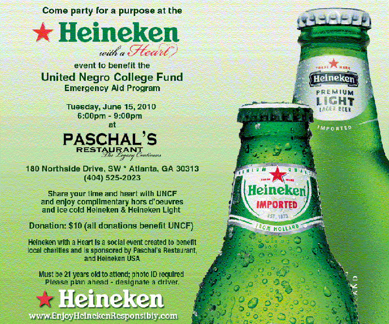 Heineken with a Heart benefit for the United Negro College Fund (UNCF)