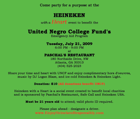 Heineken with a Heart benefit for UNCF