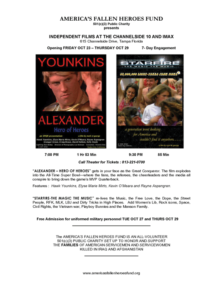 America's Fallen Heroes Fund - Tampa, Florida Independent Films