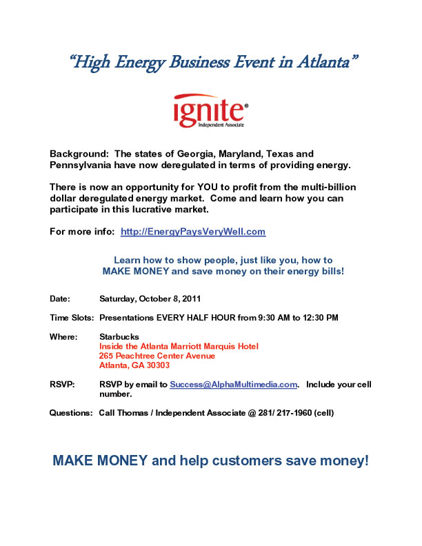 High Energy Business Event in Atlanta