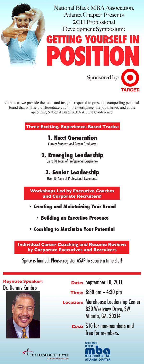 National Black MBA Association, Atlanta Chapter 2011 Professional Development Symposium sponsored by Target - September 10, 2011