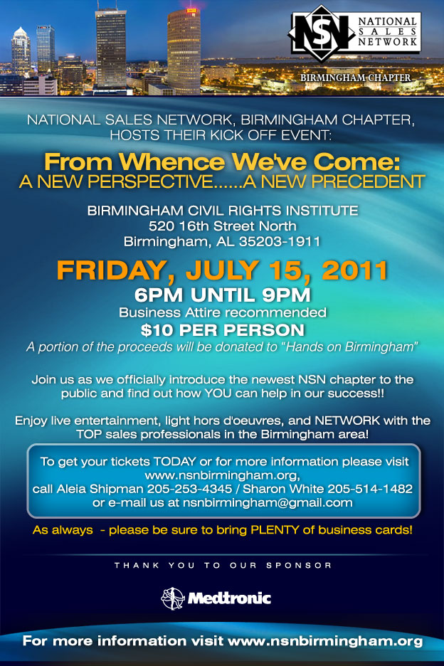 National Sales Network (NSN) Birmingham (AL) Pre-Conference Event - July 15, 2011