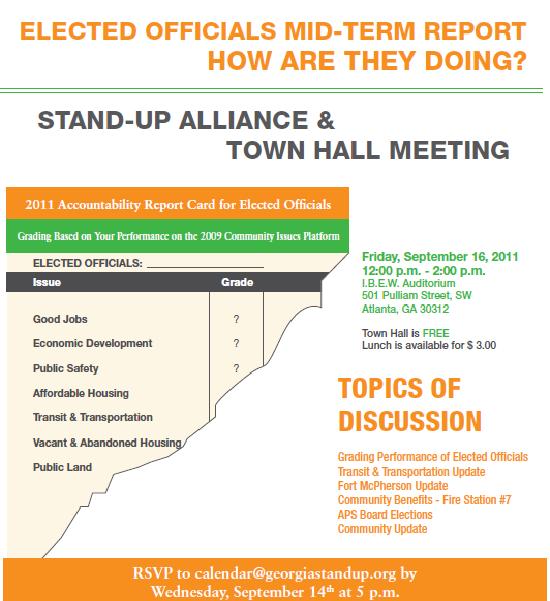 Georgia Stand-Up Alliance & Town Hall Meeting - September 16, 2011